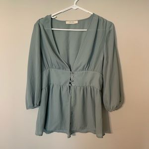 Olive green blouse